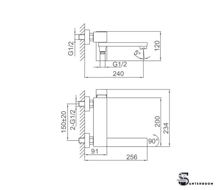 Смеситель  FRAP F3291-9 - Изображение №4 — Интернет-магазин santehboom.by