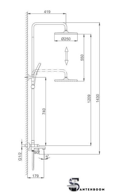 Душевая система  FRAP F2485-9 - Изображение №9 — Интернет-магазин santehboom.by