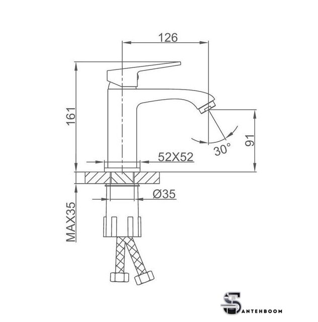 Смеситель  FRAP F1076-3  - Изображение №5 — Интернет-магазин santehboom.by