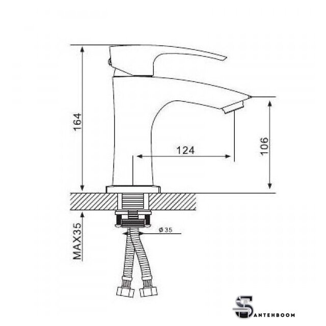 Смеситель  Gappo G1007-5 - Изображение №5 — Интернет-магазин santehboom.by