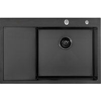 Кухонная мойка ARFEKA ECO AR 780*500 R BLACK PVD NANO - Превью изображения №2 — Интернет-магазин santehboom.by