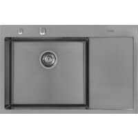 Кухонная мойка ARFEKA ECO AR 780*500 L SATIN - Превью изображения №2 — Интернет-магазин santehboom.by