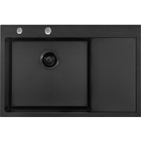 Кухонная мойка ARFEKA ECO AR 780*500 L BLACK PVD NANO - Превью изображения №2 — Интернет-магазин santehboom.by