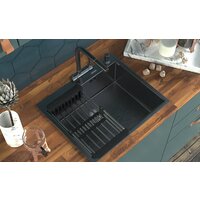 Кухонная мойка ARFEKA Eco AR 600*500 Black PVD Nano - Превью изображения №7 — Интернет-магазин santehboom.by