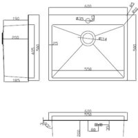 Кухонная мойка ARFEKA Eco AR 600*500 Black PVD Nano - Превью изображения №14 — Интернет-магазин santehboom.by