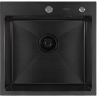 Кухонная мойка ARFEKA Eco AR 500*500 Black PVD Nano Decor - Превью изображения №2 — Интернет-магазин santehboom.by