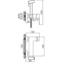 Смеситель с лейкой для биде Ledeme L75225 - Превью изображения №3 — Интернет-магазин santehboom.by