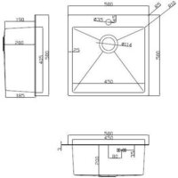 Кухонная мойка ARFEKA ECO AR мойка 500*500, коландер F, дозатор SATIN - Превью изображения №9 — Интернет-магазин santehboom.by