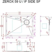 Кухонная мойка ZorG Zerox 59 U / IF Side SF Zurinox PVD Gunblack - Превью изображения №4 — Интернет-магазин santehboom.by