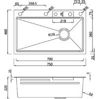 Кухонная мойка Savol S-SC003W+S-SC003W-1 - Превью изображения №3 — Интернет-магазин santehboom.by