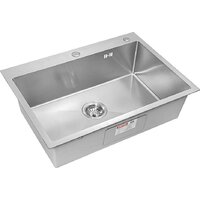 Кухонная мойка ARFEKA ECO AR 700*500 SATIN DECOR VOLCANIC ROCK - Превью изображения №3 — Интернет-магазин santehboom.by