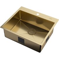 Кухонная мойка ZorG Zerox 59 IF PVD Gold - Превью изображения №2 — Интернет-магазин santehboom.by