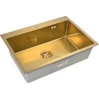 Кухонная мойка ARFEKA ECO AR 700*500 GOLD PVD NANO DECOR - Превью изображения №3 — Интернет-магазин santehboom.by