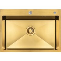 Кухонная мойка ARFEKA ECO AR 700*500 GOLD PVD NANO DECOR - Превью изображения №4 — Интернет-магазин santehboom.by