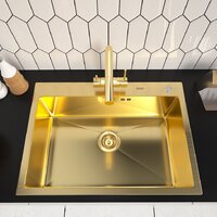 Кухонная мойка ARFEKA ECO AR 700*500 GOLD PVD NANO - Превью изображения №2 — Интернет-магазин santehboom.by