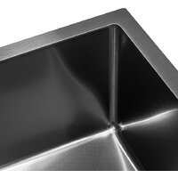 Кухонная мойка ARFEKA ECO AR 700*500 BLACK PVD NANO DECOR MILLET GRAINS - Превью изображения №5 — Интернет-магазин santehboom.by