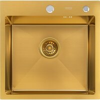 Кухонная мойка ARFEKA Eco AR 500*500 Gold PVD Nano Decor - Превью изображения №2 — Интернет-магазин santehboom.by