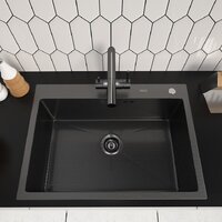 Кухонная мойка ARFEKA ECO AR 700*500 BLACK PVD NANO DECOR - Превью изображения №2 — Интернет-магазин santehboom.by