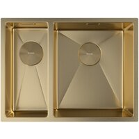Кухонная мойка ZorG Zerox 58-2 U / IF-L PVD Gold - Превью изображения №3 — Интернет-магазин santehboom.by