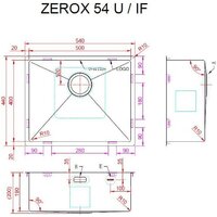 Кухонная мойка ZorG Zerox 54 U / IF Zurinox Steel - Превью изображения №4 — Интернет-магазин santehboom.by