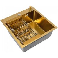 ALLBA 550x500 Gold PVD Decor (коландер, дозатор)