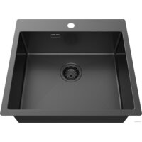 Кухонная мойка ZorG ZRN 5055 Premium PVD Gunblack - Превью изображения №2 — Интернет-магазин santehboom.by