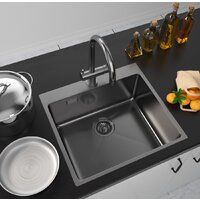 Кухонная мойка ZorG ZRN 5055 Premium PVD Gunblack - Превью изображения №5 — Интернет-магазин santehboom.by