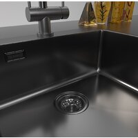 Кухонная мойка ZorG ZRN 5055 Premium PVD Gunblack - Превью изображения №4 — Интернет-магазин santehboom.by