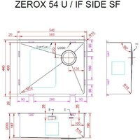 Кухонная мойка ZorG Zerox 54 U / IF Side SF PVD Gunblack - Превью изображения №4 — Интернет-магазин santehboom.by