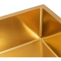 Кухонная мойка ALLBA 500x500 Gold PVD Decor (коландер, дозатор) - Превью изображения №3 — Интернет-магазин santehboom.by