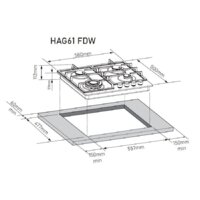 Варочная панель ZorG HAG61 FDW white - Превью изображения №9 — Интернет-магазин santehboom.by