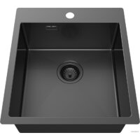 Кухонная мойка ZorG ZRN 5045 Premium PVD Gunblack - Превью изображения №2 — Интернет-магазин santehboom.by