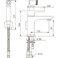 Смеситель с лейкой для биде Gappo Noar G1048-1 - Превью изображения №18 — Интернет-магазин santehboom.by