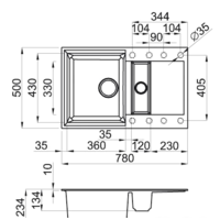 Кухонная мойка Elleci Easy 325 Aluminium 79 - Превью изображения №2 — Интернет-магазин santehboom.by