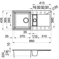 Кухонная мойка Elleci Easy 425 Bianco Antico 62 - Превью изображения №2 — Интернет-магазин santehboom.by