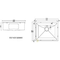 Кухонная мойка ARFEKA ECO AR 550*450 SATIN DECOR MILLET GRAINS - Превью изображения №7 — Интернет-магазин santehboom.by