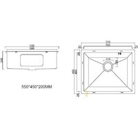 Кухонная мойка ARFEKA ECO AR 550*450 BLACK PVD NANO DECOR VOLCANIC ROCK - Превью изображения №10 — Интернет-магазин santehboom.by