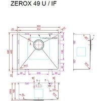 Кухонная мойка ZorG Zerox 49 U / IF PVD Gold - Превью изображения №4 — Интернет-магазин santehboom.by