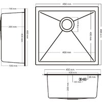 Кухонная мойка Schtoff Undermount Best Decor Black 4545 - Превью изображения №4 — Интернет-магазин santehboom.by