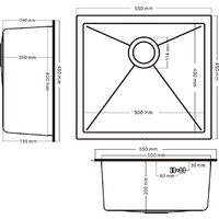 Кухонная мойка Schtoff Undermount Best Decor Silver 5545 - Превью изображения №5 — Интернет-магазин santehboom.by
