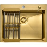 Кухонная мойка Diamond 600*500, коландер, дозатор GOLD DECOR - Превью изображения №2 — Интернет-магазин santehboom.by