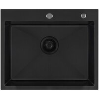 Кухонная мойка Diamond 600*500, коландер, дозатор BLACK DECOR - Превью изображения №3 — Интернет-магазин santehboom.by