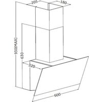 Кухонная вытяжка ZorG Atlantis 1060 60 S (черный) - Превью изображения №2 — Интернет-магазин santehboom.by