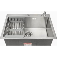 Кухонная мойка ARFEKA ECO AR мойка 600*500, коландер, дозатор SATIN - Превью изображения №2 — Интернет-магазин santehboom.by