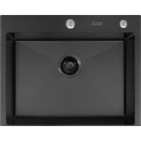 Кухонная мойка ARFEKA ECO AR мойка 600*500, коландер, дозатор BLACK - Превью изображения №4 — Интернет-магазин santehboom.by