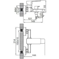 Смеситель Ledeme L3280Y - Превью изображения №6 — Интернет-магазин santehboom.by