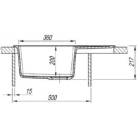 Кухонная мойка ARFEKA ZIA 65 Wet Graphite - Превью изображения №7 — Интернет-магазин santehboom.by