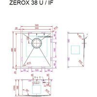 Кухонная мойка ZorG Zerox 38 U / IF PVD Gunblack - Превью изображения №4 — Интернет-магазин santehboom.by