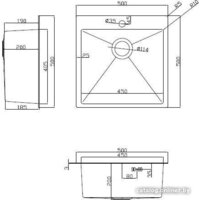 Кухонная мойка ARFEKA ECO AR мойка 500*500, коландер, дозатор SATIN - Превью изображения №10 — Интернет-магазин santehboom.by