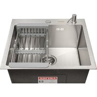 Кухонная мойка ARFEKA ECO AR мойка 500*500, коландер, дозатор SATIN - Превью изображения №2 — Интернет-магазин santehboom.by